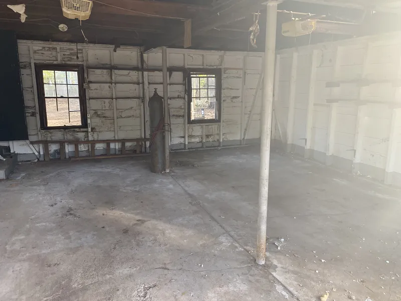 Garage completely cleared and cleaned