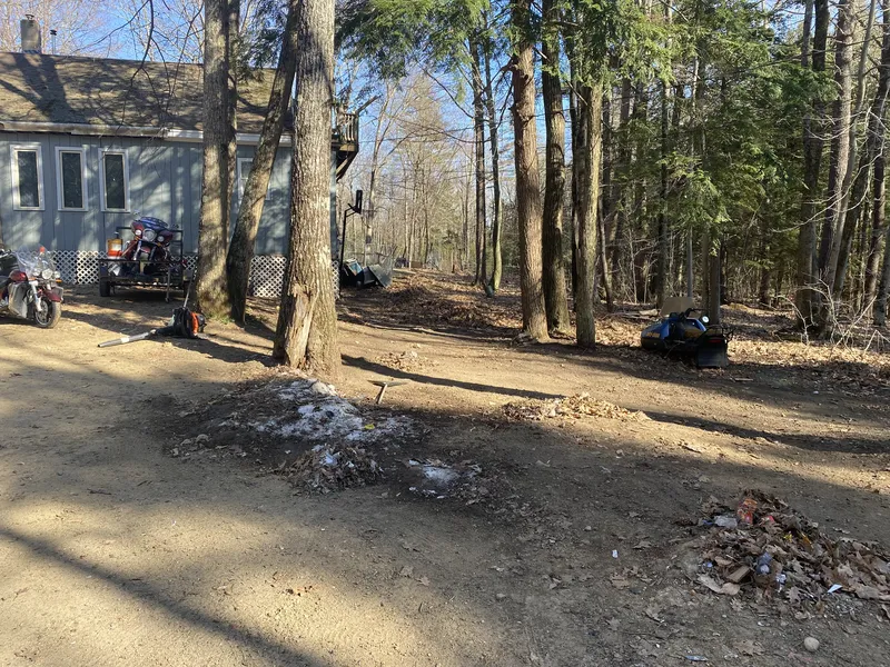 Yard cleaned up with clear driveway and open space